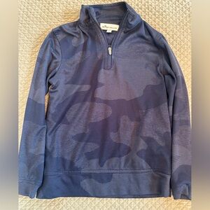 Peter Millar Blue Boy’s Camo Quarter-Zip Pullover